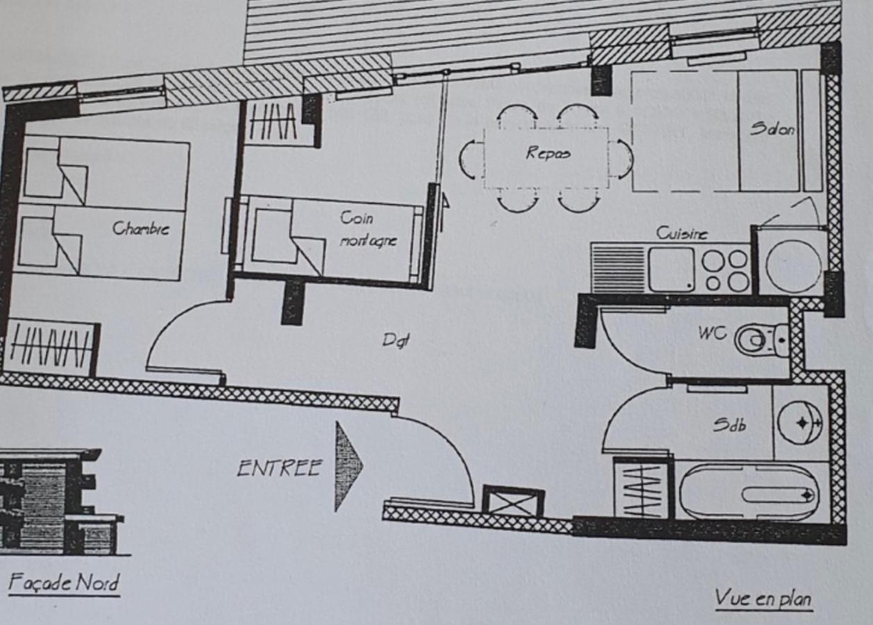 Charmant Appartement Confortable Pour 6 Personnes 40M2 Pied Pistes, Piscine, Wifi, Parking 尚鲁斯 外观 照片